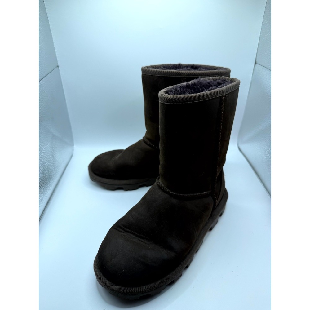UGG Essential Short Womens 5 Brown Leather Waterproof Winter Snow Boot 1118671